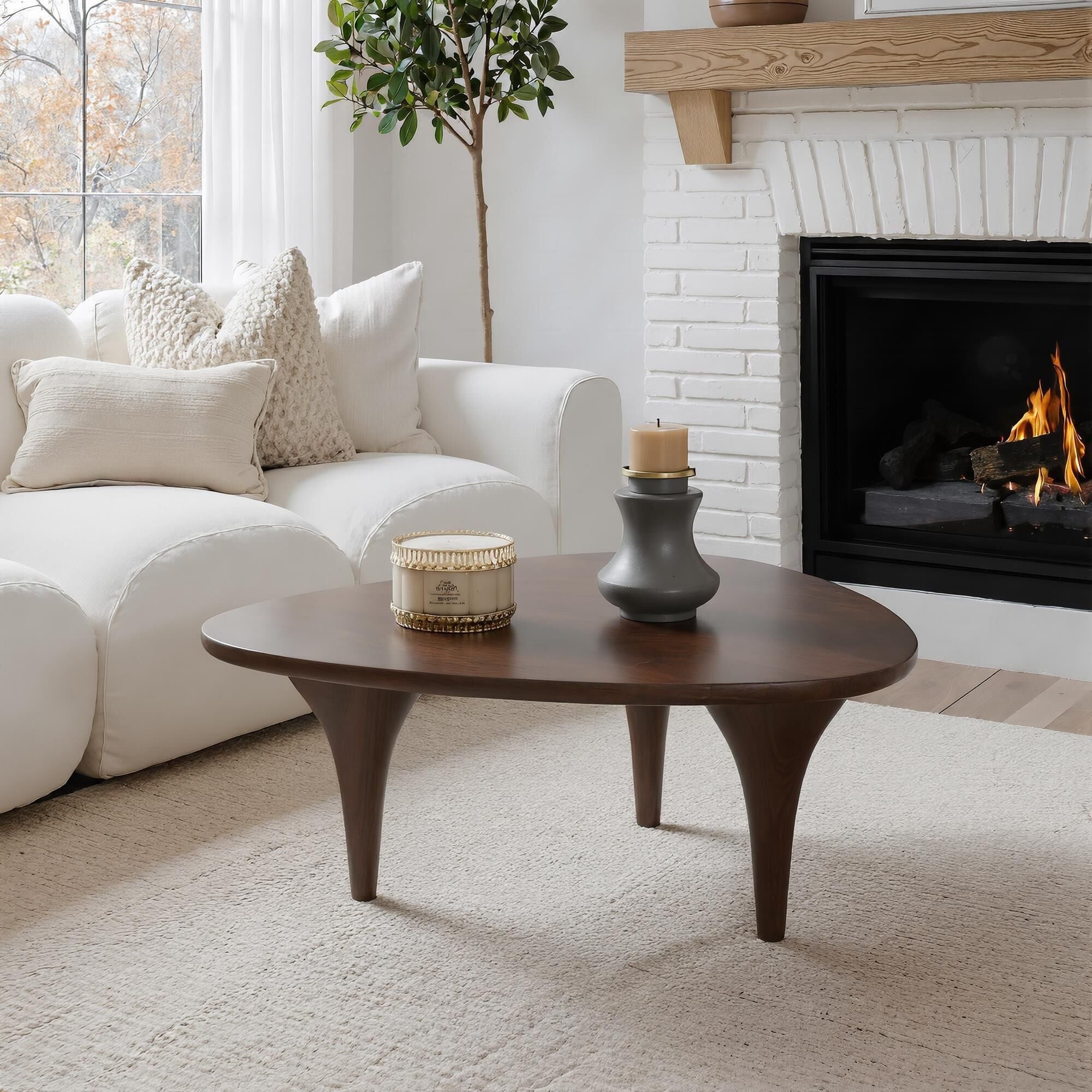 Zuo Modern Spiker Coffee Table in Walnut