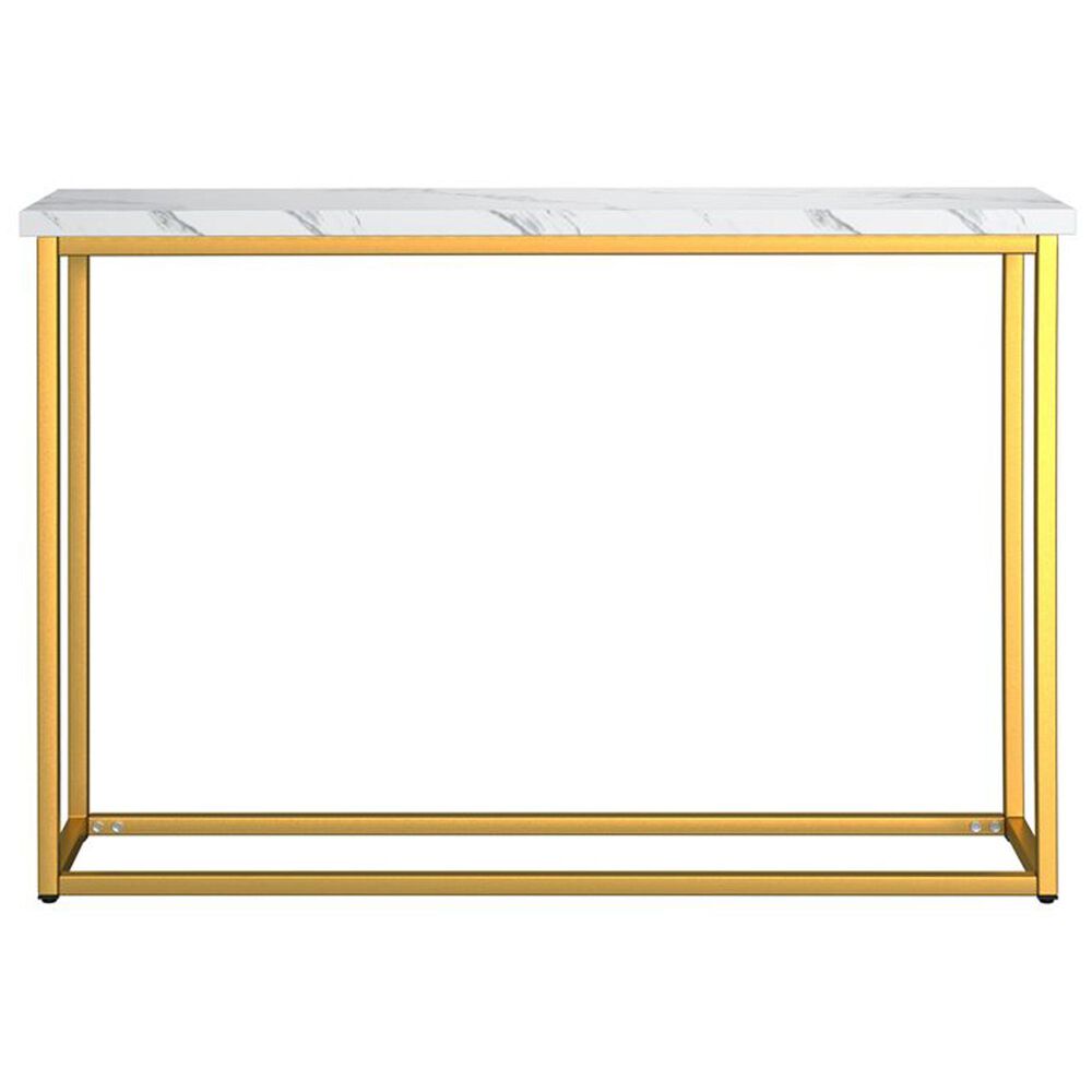 Golden Wave Furniture Driscoll Sofa Table in Gray, White and Gold, , large