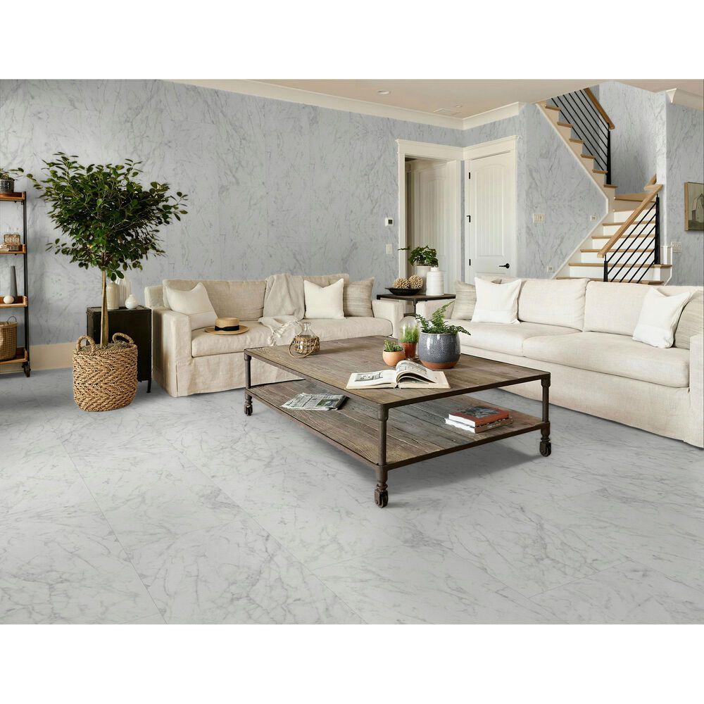 Shaw Prime Aura Carrara Abisso 24&quot; x 48&quot; Porcelain Tile, , large