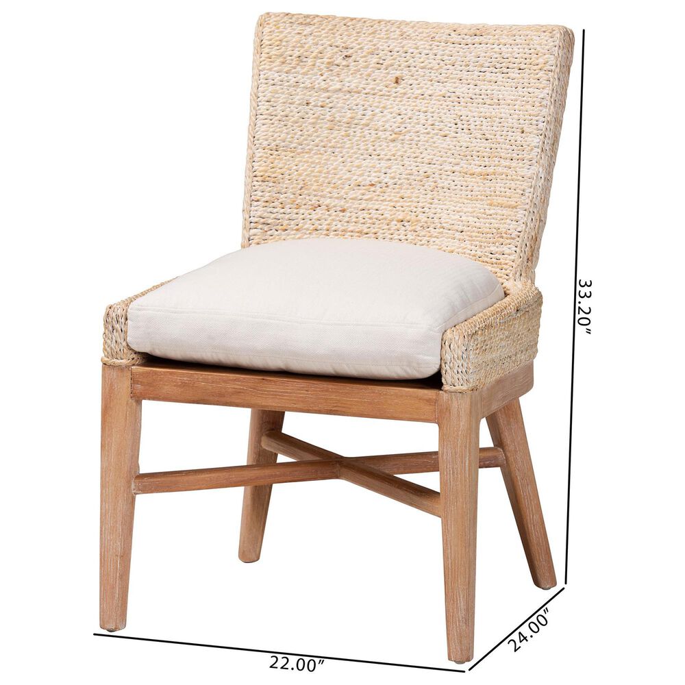 Baxton Studio Ridley Side Chair in White Wash, , large