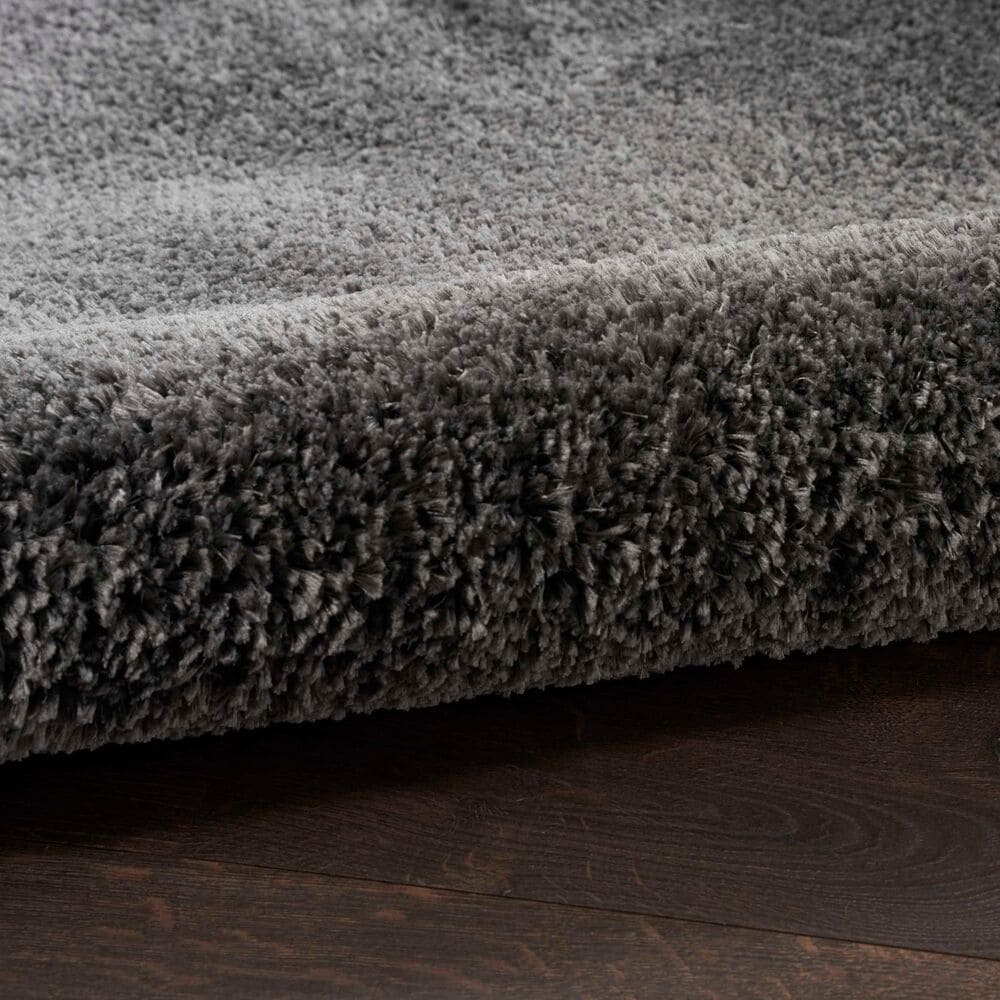 Nourison Dreamy Shag Solid 6&#39;7&quot; x 9&#39;2&quot; Grey Area Rug, , large