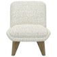 Golden Wave Furniture Emerson Armless Accent Chair in Cream, , large
