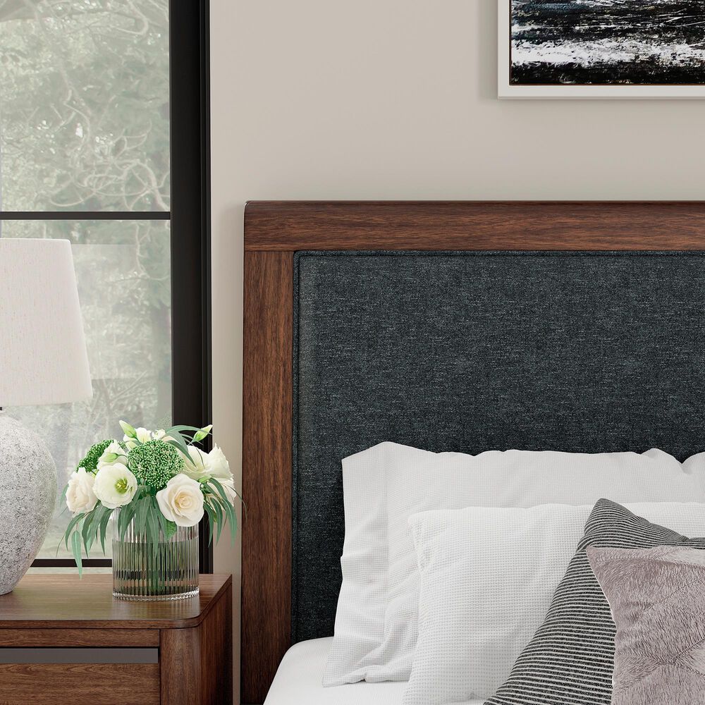 Millenium Dilenno California King Panel Bed in Dark Brown with USB Ports, , large