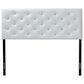 Baxton Studio Viviana Full Upholstered Headboard in White, , large