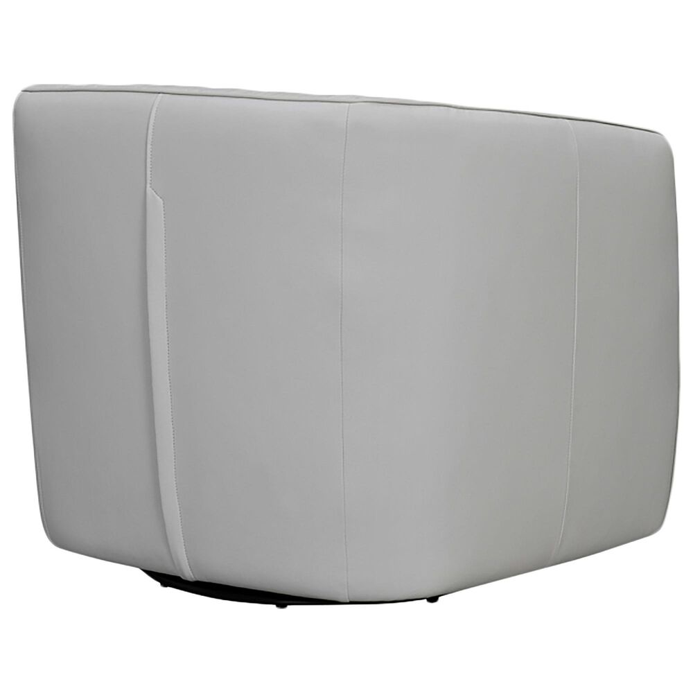 Blue River Aries Swivel Barrel Chair in Dove Gray and Black, , large