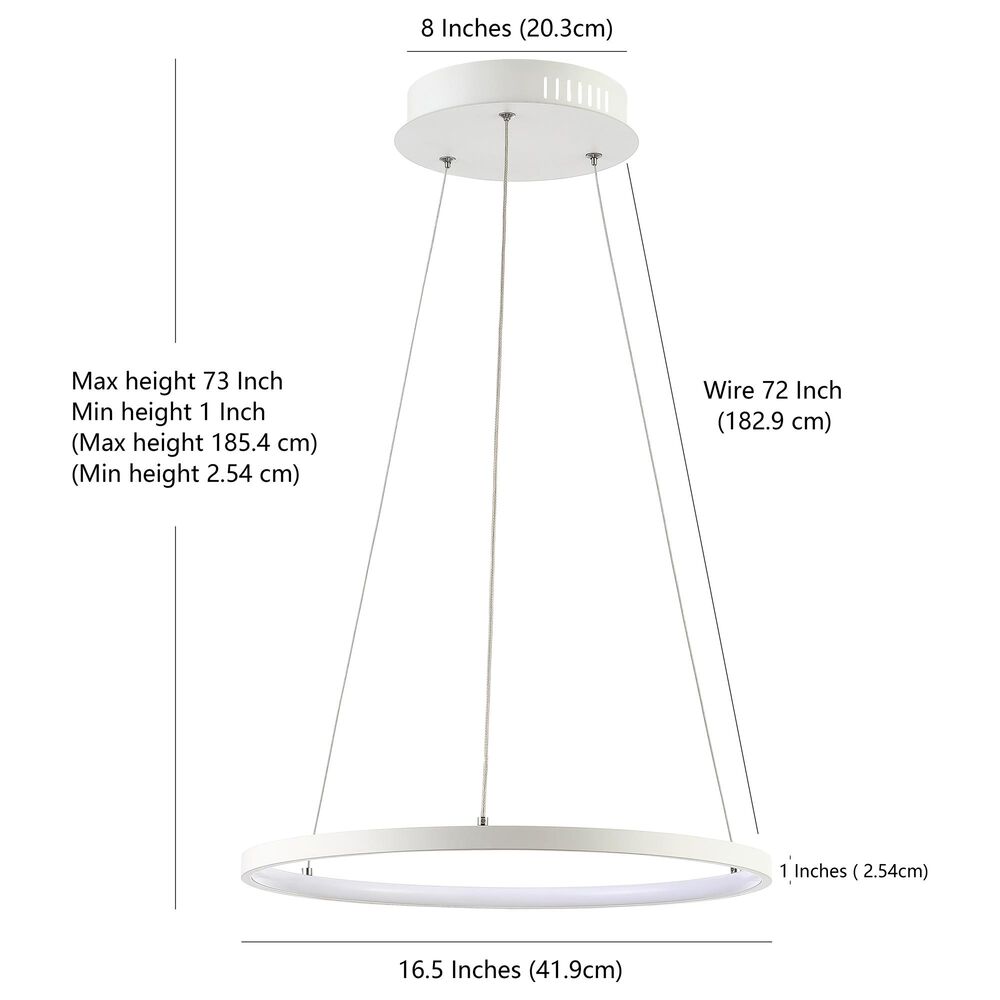 Safavieh Bremi LED Pendant in White, , large