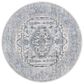 Safavieh Oregon 6"7" Round Light Blue and Ivory Area Rug, , large