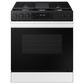 Samsung Bespoke Bespoke 6.0 Cu. Ft. Smart Slide-In Gas Range with Auto Conversion and 17K BTU Power Burner in White Glass, , large