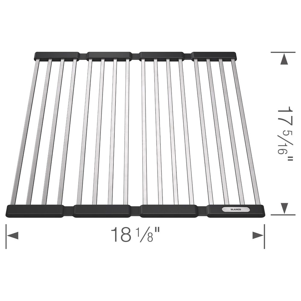 Blanco Precis Foldable Drying Mat in Stainless Steel, , large