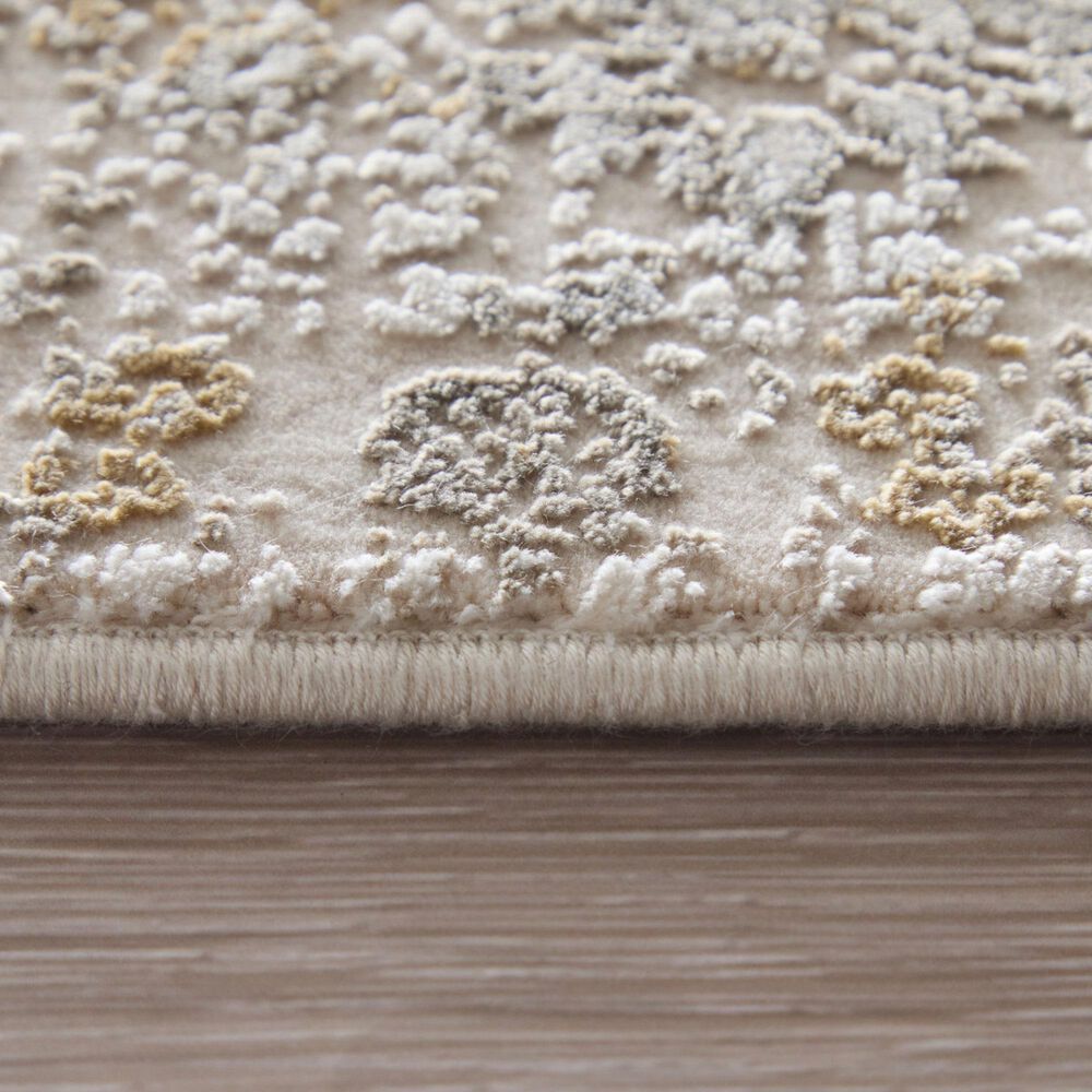 Feizy Cadiz Beige and Gray 4'10" x 7'10" Area Rug, , large