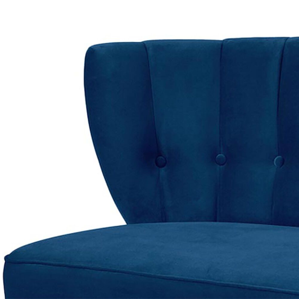 Jennifer Taylor Home Becca Settee in Navy Blue Velvet Nebraska Furniture Mart