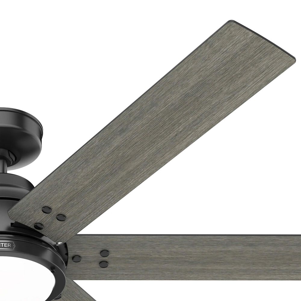 Hunter Gravity 60&quot; Ceiling Fan with LED Light in Matte Black, , large