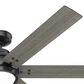 Hunter Gravity 60" Ceiling Fan with LED Light in Matte Black, , large