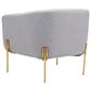 Zuo Modern Micaela Arm Chair in Gray and Gold, , large