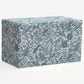 Rifle Paper Co Crafted by Cloth and Company Willie Storage Bench in Peacock Blue/White, , large