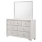 Crown Mark Lyssa 7-Drawer Dresser and Mirror in White, , large