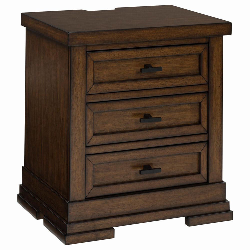 Ashley Taffenbrook 3-Drawer Nightstand in Medium Brown, , large