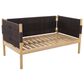 HOMLUX Outdoor Stationary Loveseat with Black Rope in Cream, , large