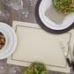 Saro 13" x 19" Laser-Cut Hemstitch Placemat in Ivory, , large