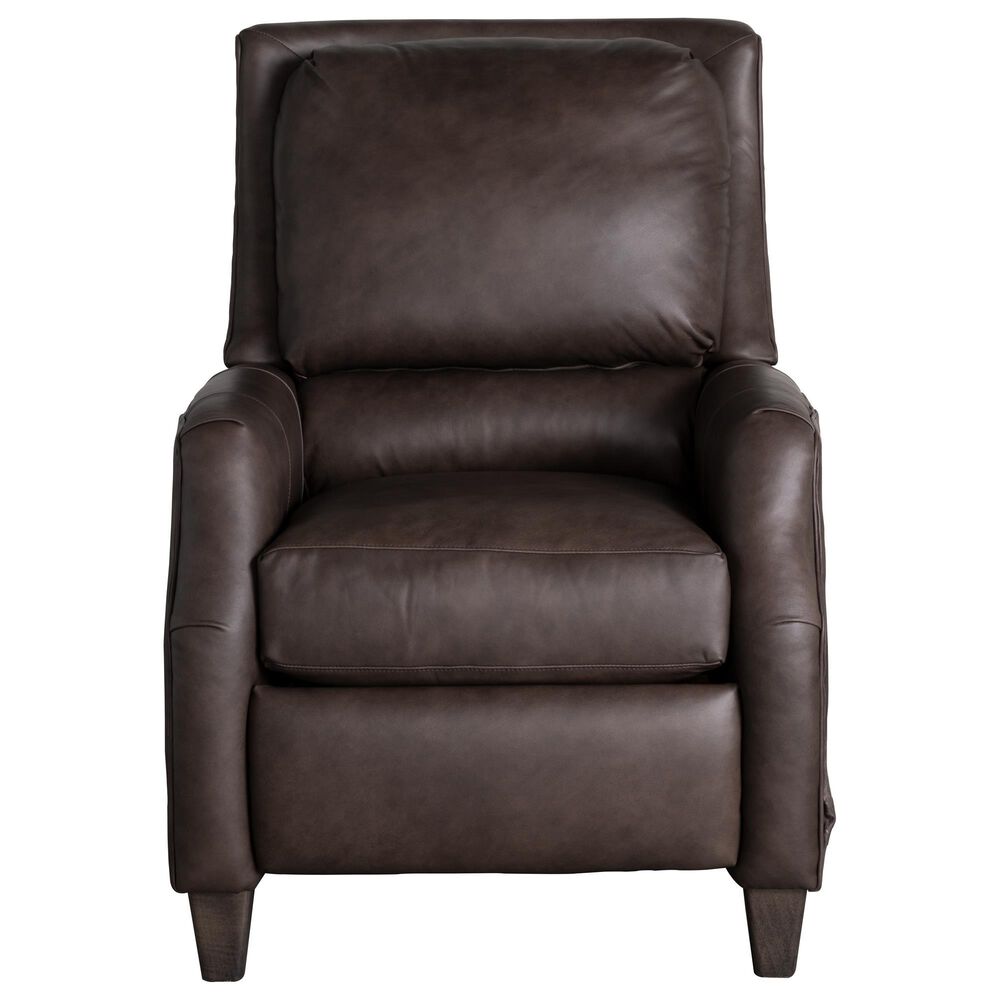 Smith Brothers Leather High-Leg Recliner in Brown, , large