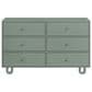 Oxford Baby Meridian 6 Drawer Dresser in Olive Green, , large
