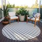 Dalyn Rug Company York 4" Round Gray Indoor/Outdoor Area Rug, , large