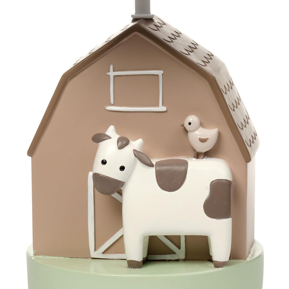 Lambs &amp; Ivy Farmyard Friends Table Lamp in Brown and White, , large