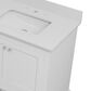 Lexora Home Dukes 80" Double Bathroom Vanity in White with 2 cm White Quartz Top and Rectangular Sinks, , large