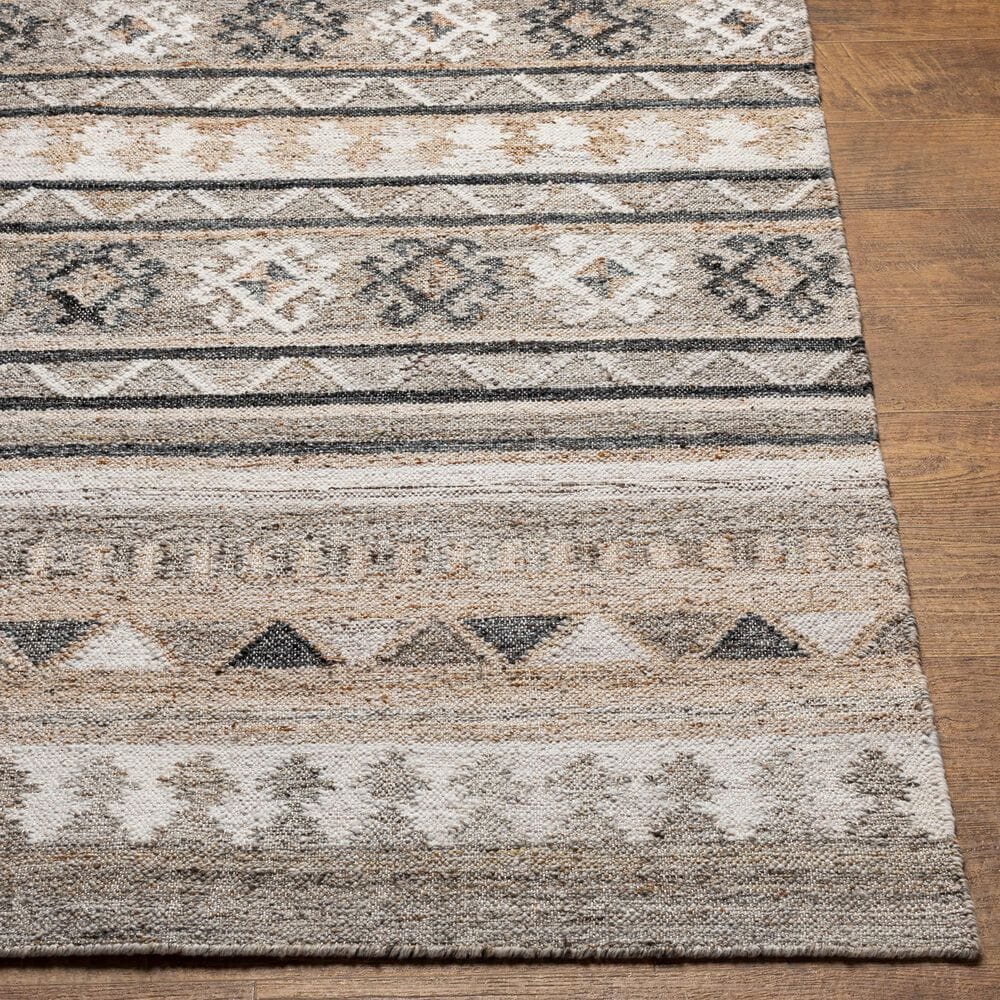 Surya Alyssa 8&#39; x 10&#39; White, Black, Brown and Blue Area Rug, , large