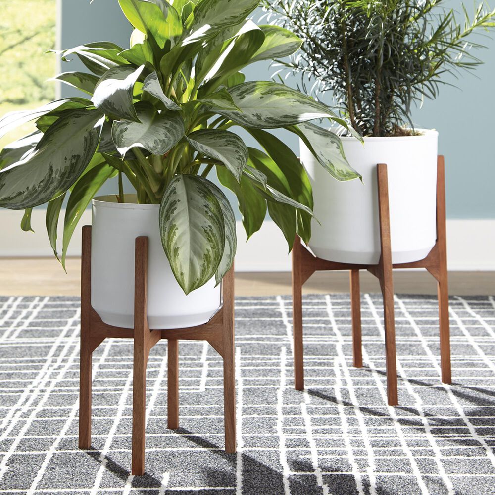 Ashley Dorcey Planter in White and Brown &#40;Set of 2&#41;, , large