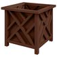 Timberlake 15.5" Lattice Design Planter Box in Brown, , large