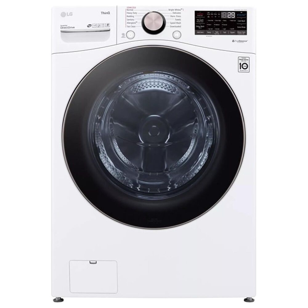 LG 4.5 Cu. Ft. Front Load Washer and 7.4 Cu. Ft. Gas Dryer Laundry Pair with Pedestal Storage Drawers in White, , large