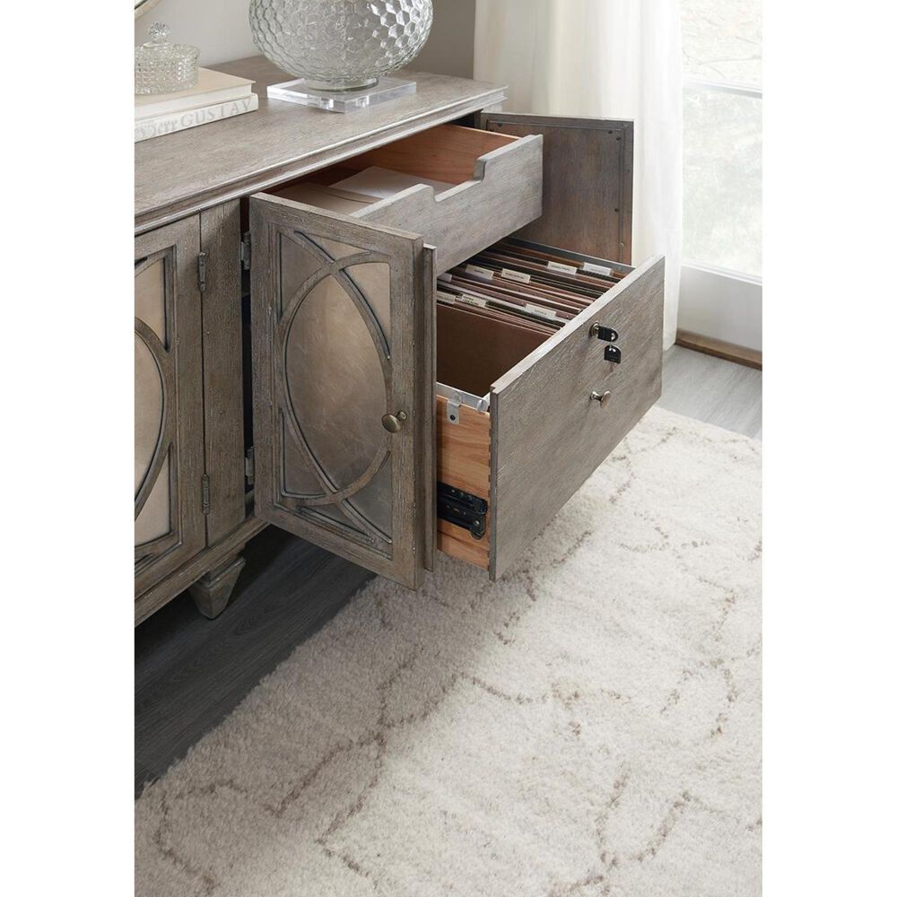 Hooker Furniture Rustic Glam Credenza in Light Wood, , large
