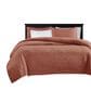 Hampton Park Quebec 3-Piece Full/Queen Quilt Set in Clay Red, , large