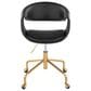 Lumisource Curvo Task Chair with Black Cushion in Gold, , large
