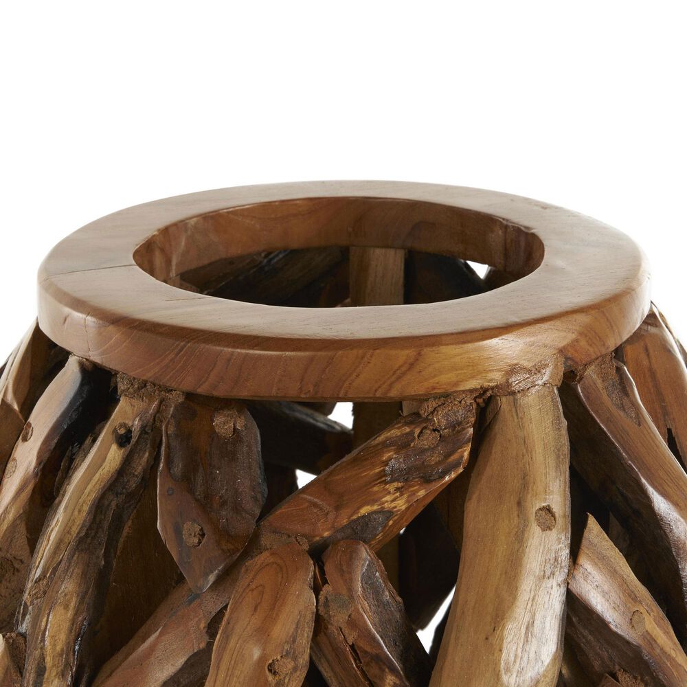 Maple and Jade 15&quot; Live Edge Tree Branch Pot Decorative Vase in Brown, , large