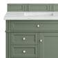 James Martin Vanities Brittany 36" Single Bathroom Vanity in Smokey Celadon with 3 cm Ethereal Noctis Quartz Top and Rectangular Sink, , large