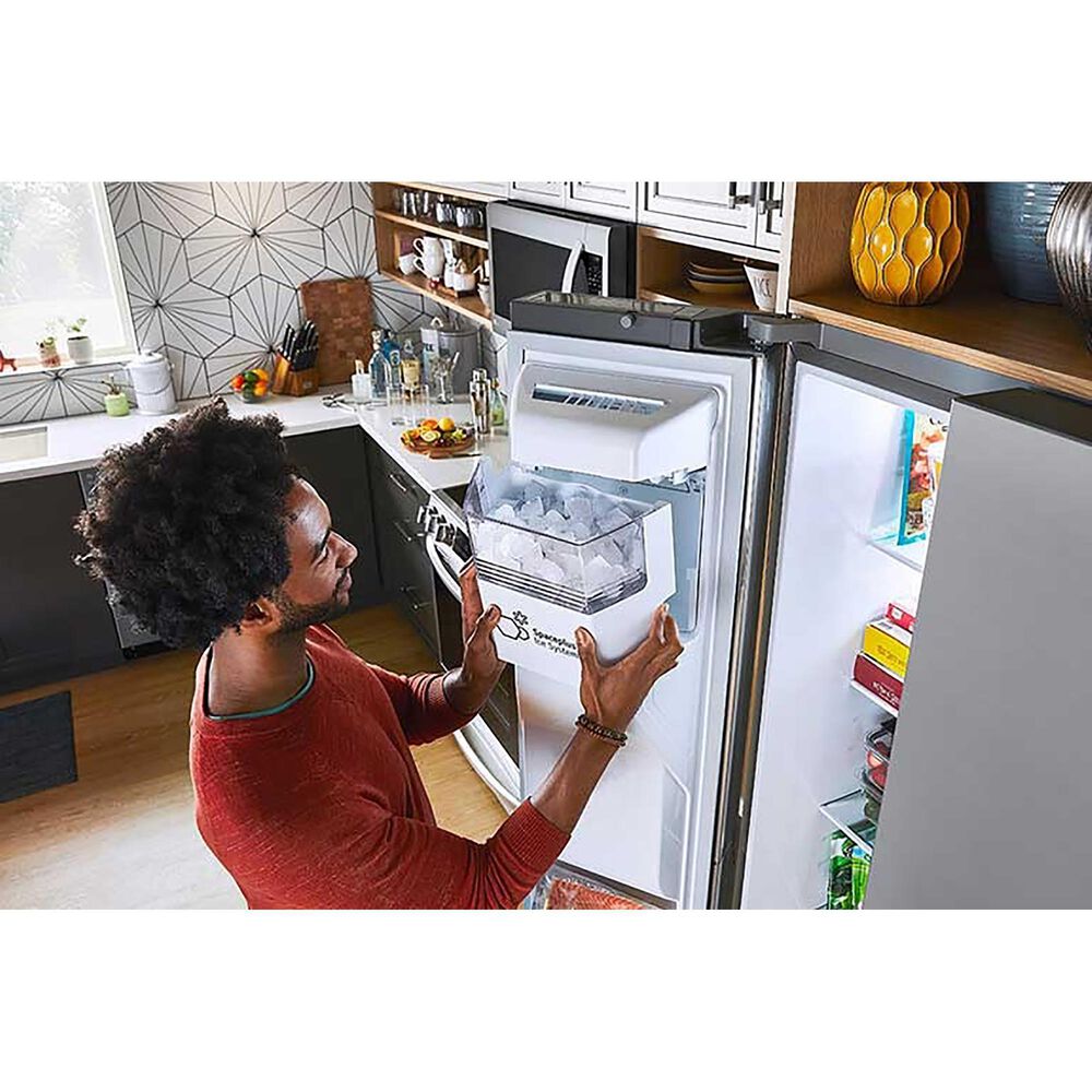 LG 22.5 Cu. Ft. Side-By-Side Counter-Depth Refrigerator in Stainless Look, , large