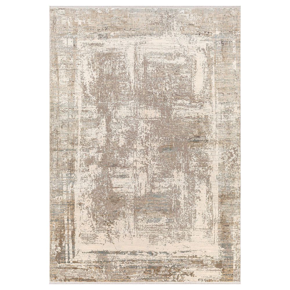 Surya Solar 12" x 15" Cream, Taupe, Gray, Medium Brown, Medium Gray, Tan and Light Gray Area Rug, , large