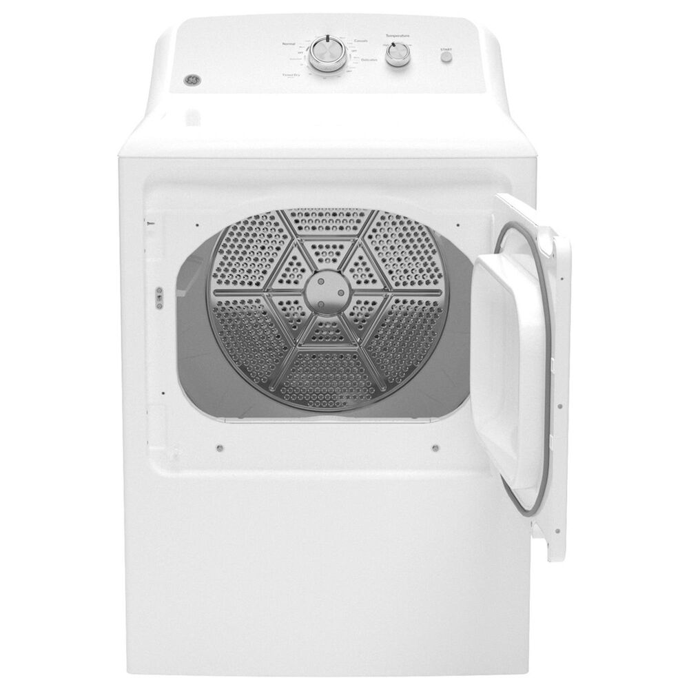 GE Appliances 7.2 Cu. Ft. Electric Dryer in White and Silver Matte, , large
