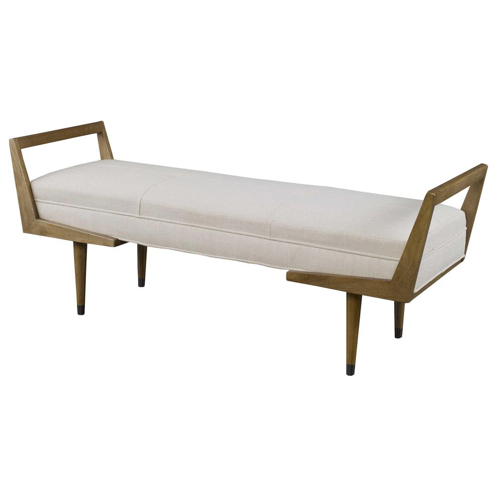 Uttermost Waylon Bench in Warm Oak, , large