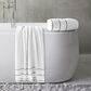 Timberlake Lavish Home Zero Twist 2-Piece Towel Set in White and Black, , large