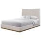 Sterling Timber Elure King Upholstered Panel Bed with Dresser Bachelor Chest and 2 Nightstands in Latte, , large