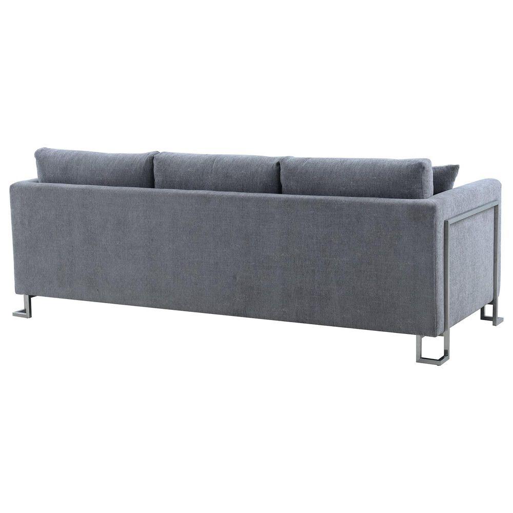 Blue River Heritage 2-Piece Sofa &amp; Chair Set in Gray/Brushed Stainless Steel, , large