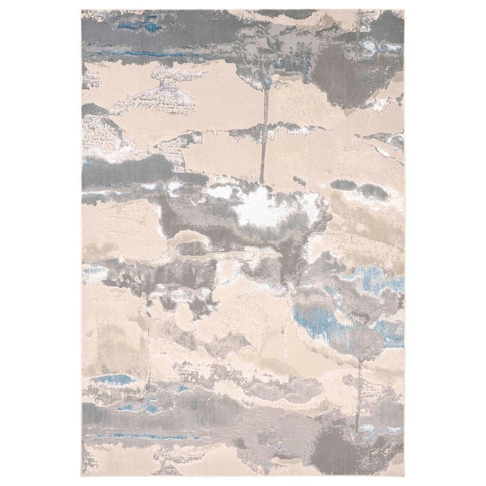 Feizy Azure 3525F 8" x 10" Blue and Gray Area Rug, , large