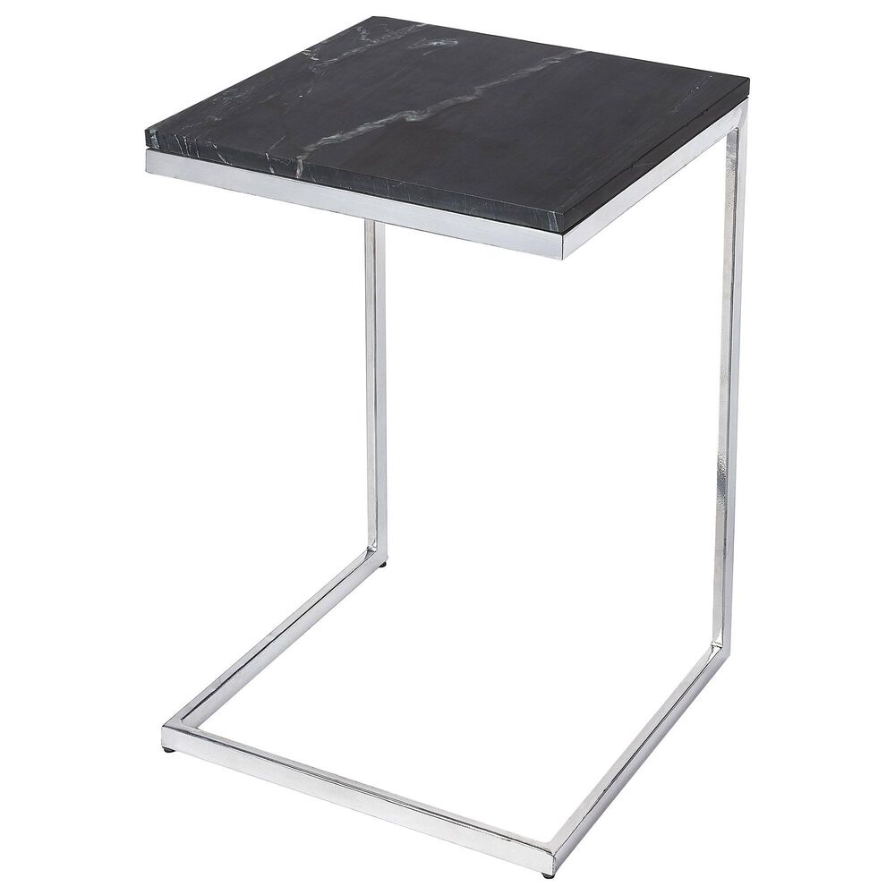 Butler Lawler End Table in Silver, Black, , large
