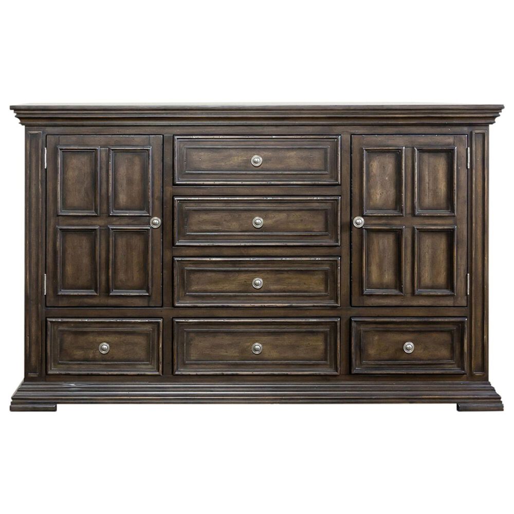 Liberty Furniture Big Valley 6-Drawer Dresser in Brownstone, , large