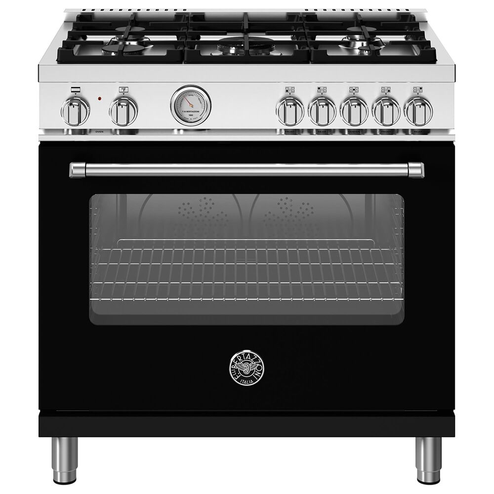 Bertazzoni Master 5.9 Cu.Ft. Dual Fuel Range in Nero Matt, , large