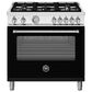 Bertazzoni Master 5.9 Cu.Ft. Dual Fuel Range in Nero Matt, , large