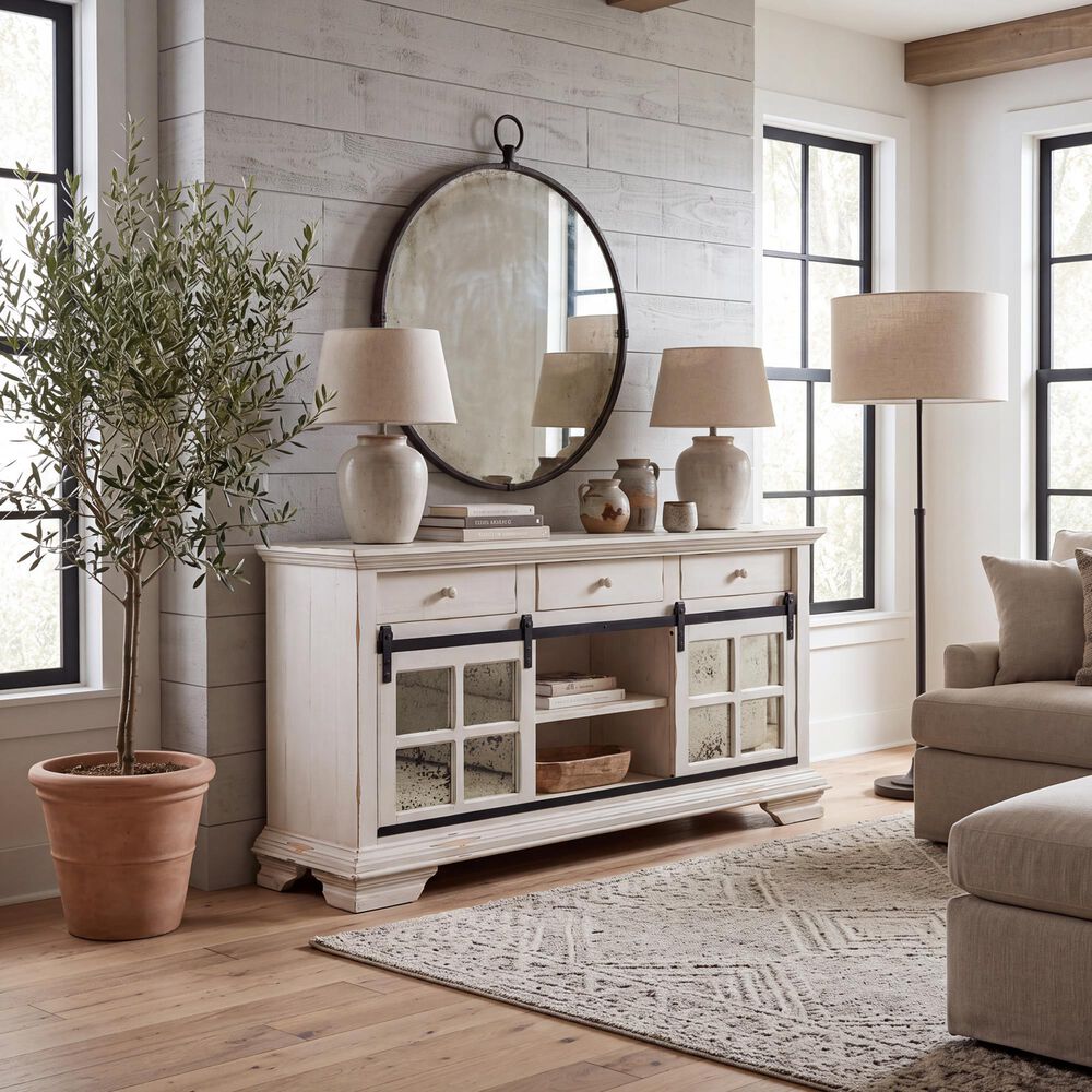Santa Fe Rustic Console in Antique White, , large